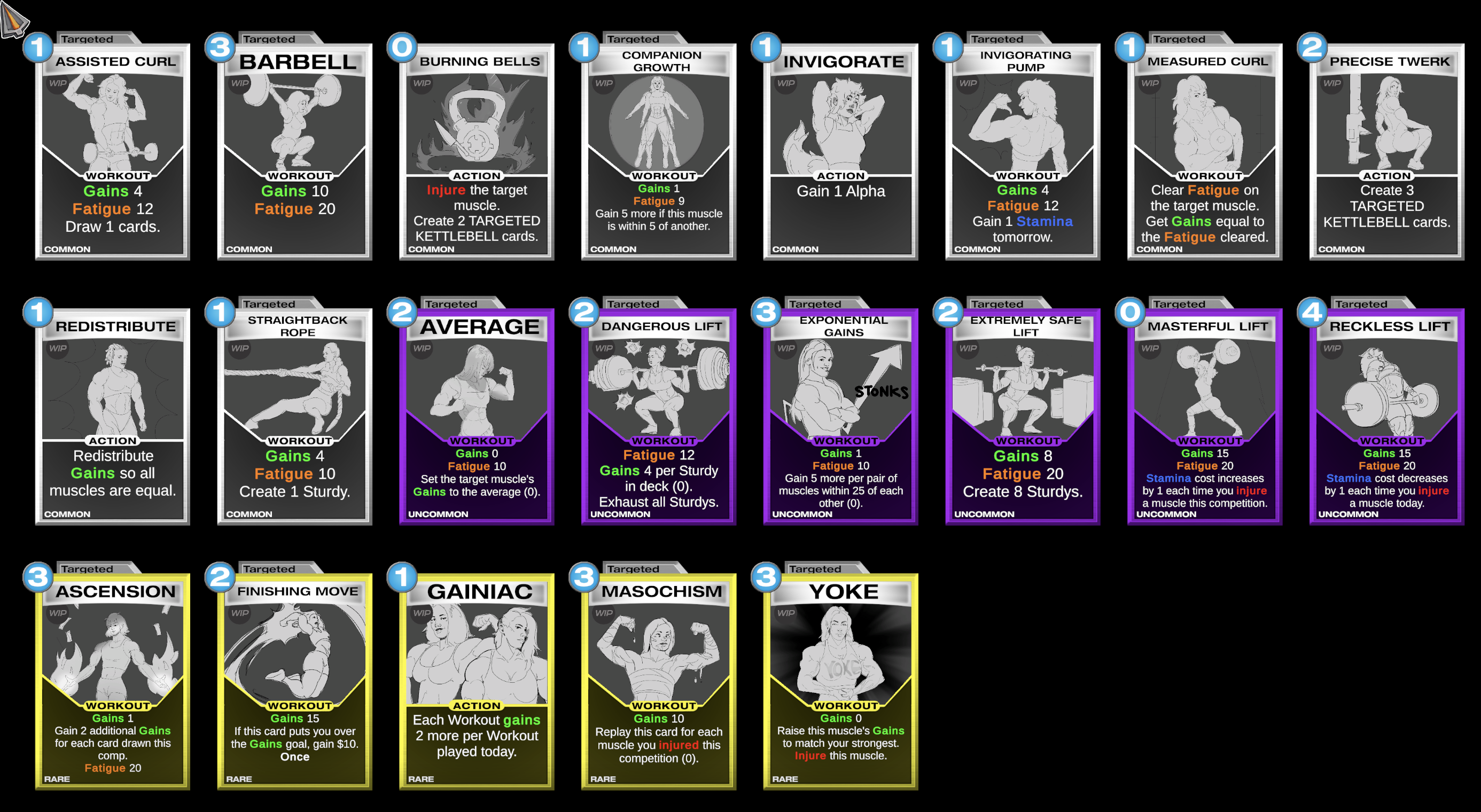 Eve card list