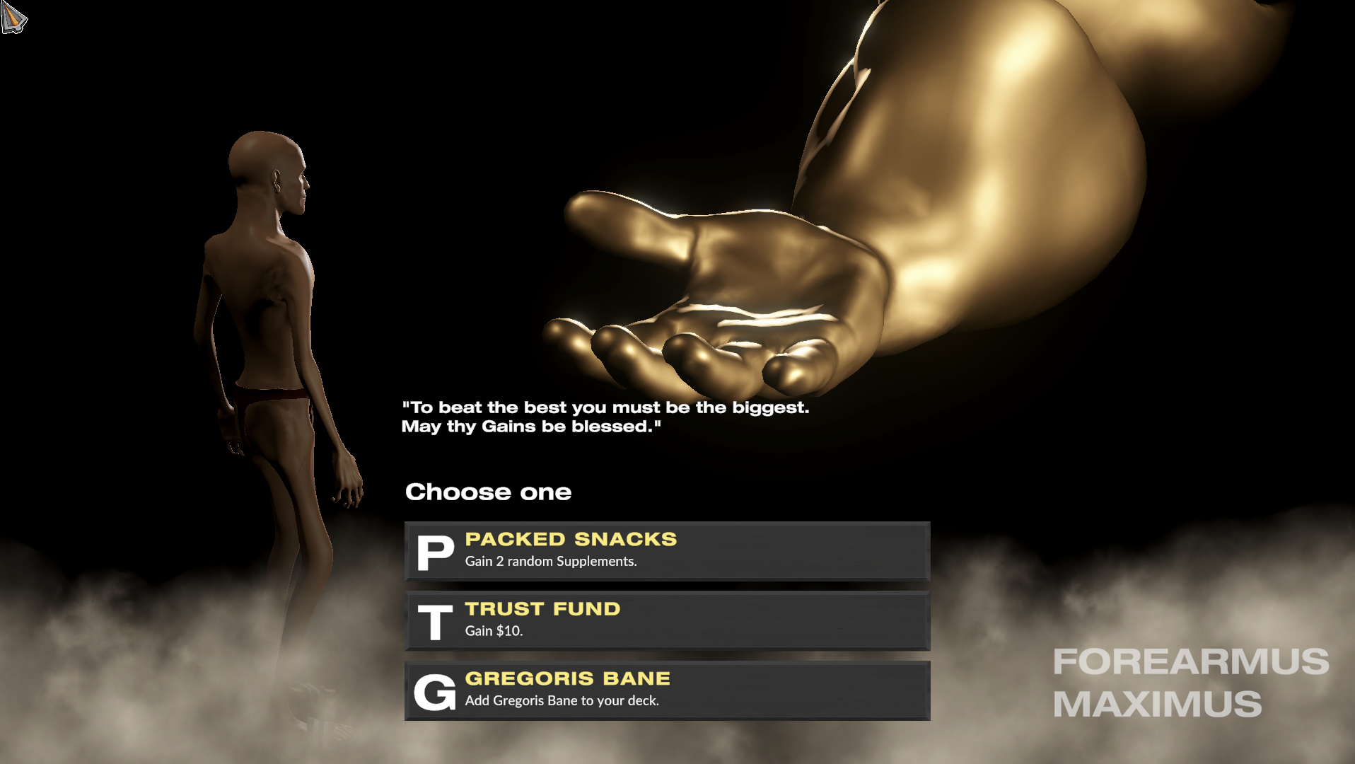 Forearmus Maximus blessing choice